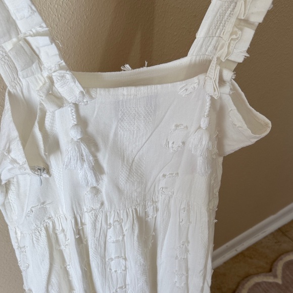 Chic White Ruffled Maxi Dress - Picture 4 of 5